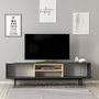 Hanah Home Soporte de TV Industrial Antracita 180 cm